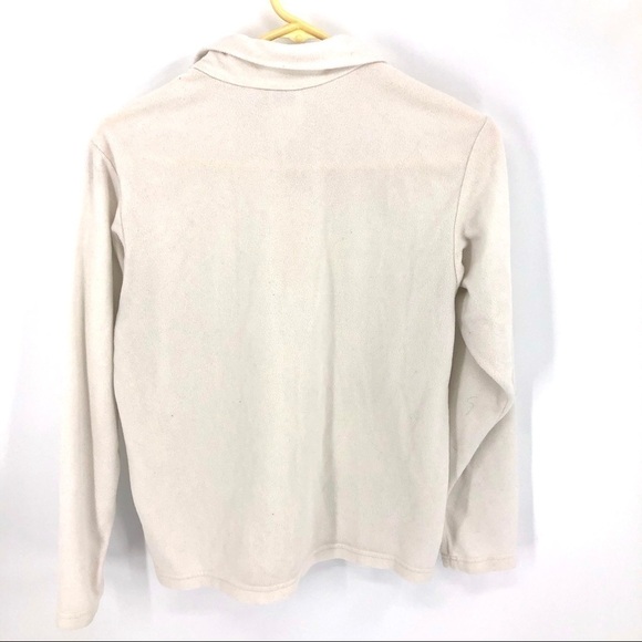 Patagonia 1/4 Zip Fleece Pullover Jacket Top Ivory White Size Small - Picture 3 of 7